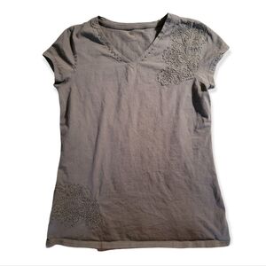 Ruff Hewn Embroidered Detail Top